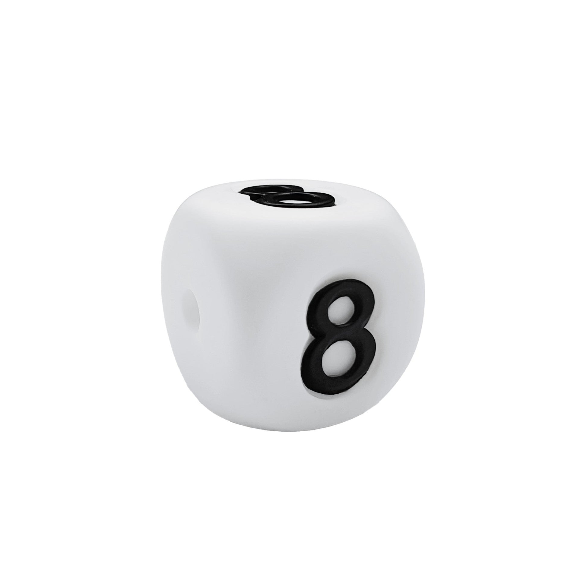 numero 8 in silicone alimentare 12mm per dentizione e scritte personalizzate