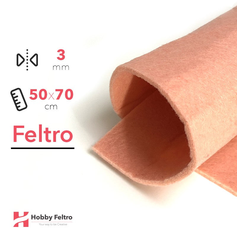 Feltro 50x70cm 3mm Rosa Pesca COD.77