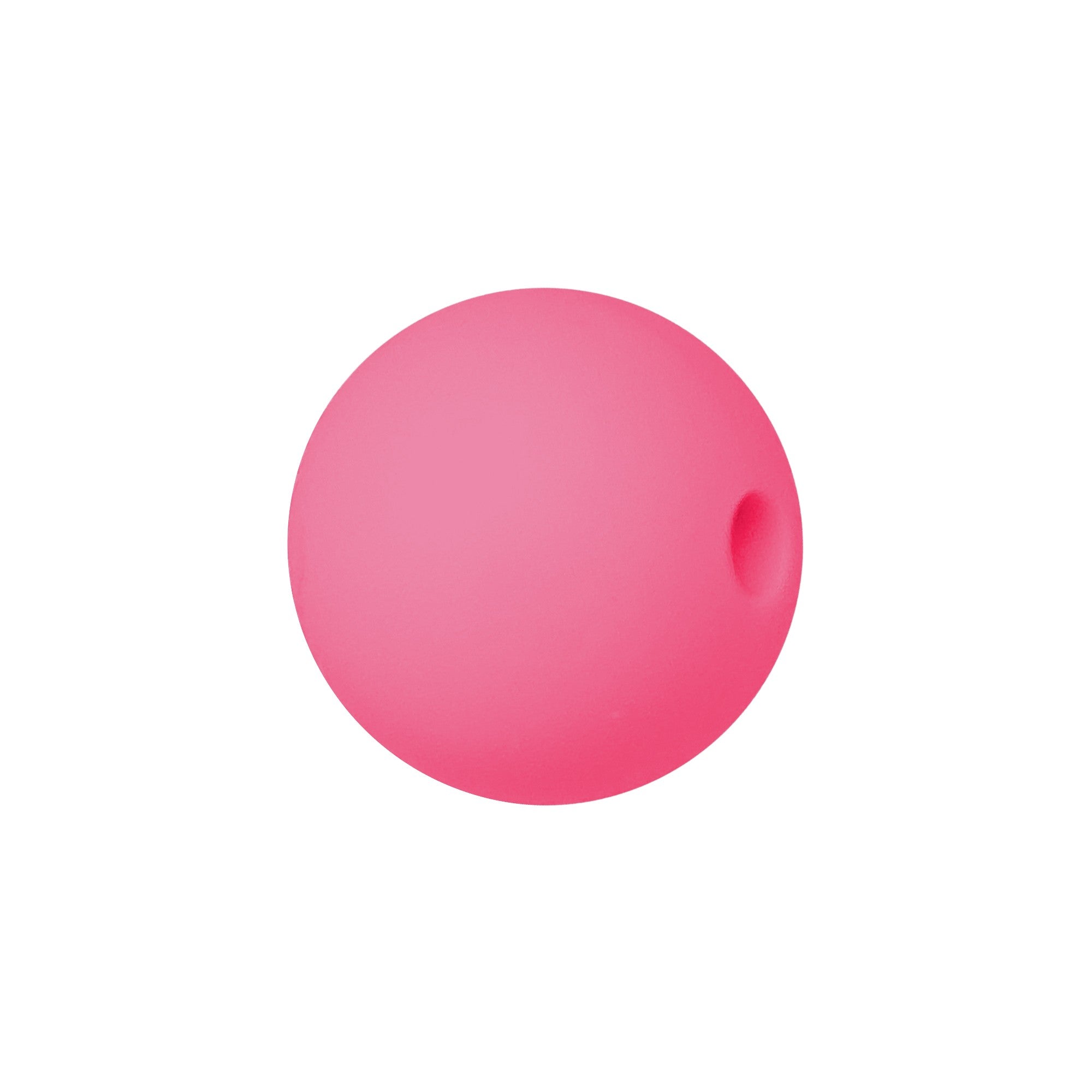 sfera in silicone alimentare fucsia fluo da 9 mm per collane e accessori dentizione