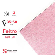 Feltro Glitter 35x50cm 3mm Rosa Chiaro COD.08