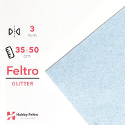 Feltro Glitter 35x50cm 3mm Azzurro COD.28
