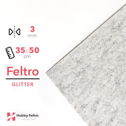 Feltro Glitter 35x50cm 3mm Beige Mélange COD.36