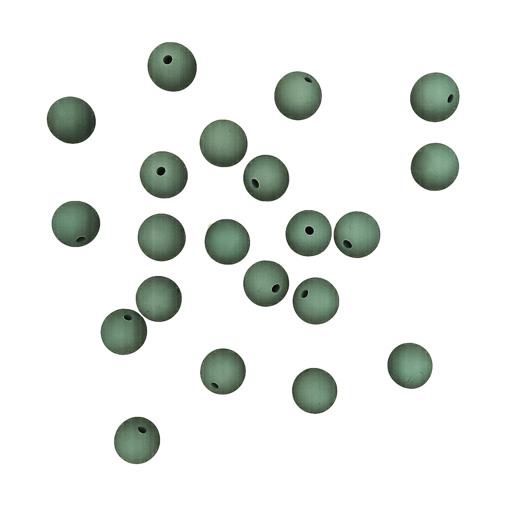 sfera 15mm in silicone alimentare dentizione verde militare