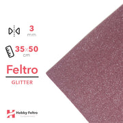 Feltro Glitter 35x50cm 3mm Viola Prugna COD.70