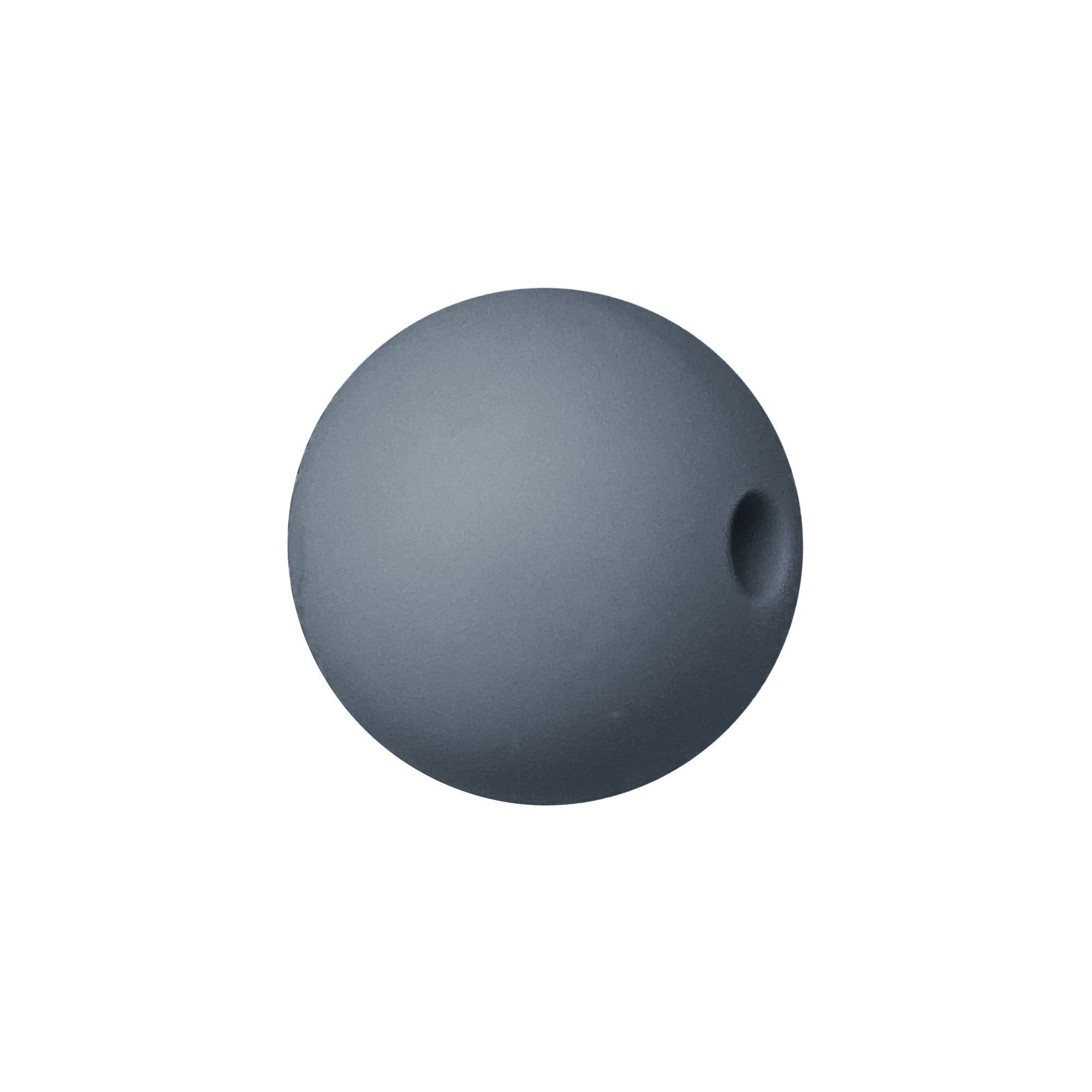 perlina sfera 15mm in silicone alimentare grigio scuro