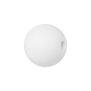 perlina sfera 15mm in silicone alimentare bianco