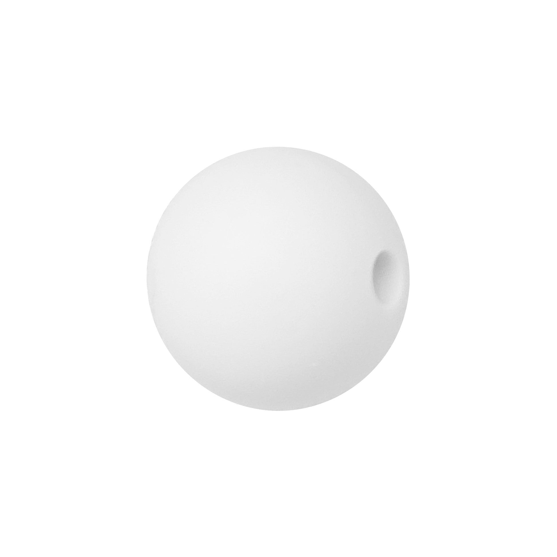 perlina sfera 15mm in silicone alimentare bianco