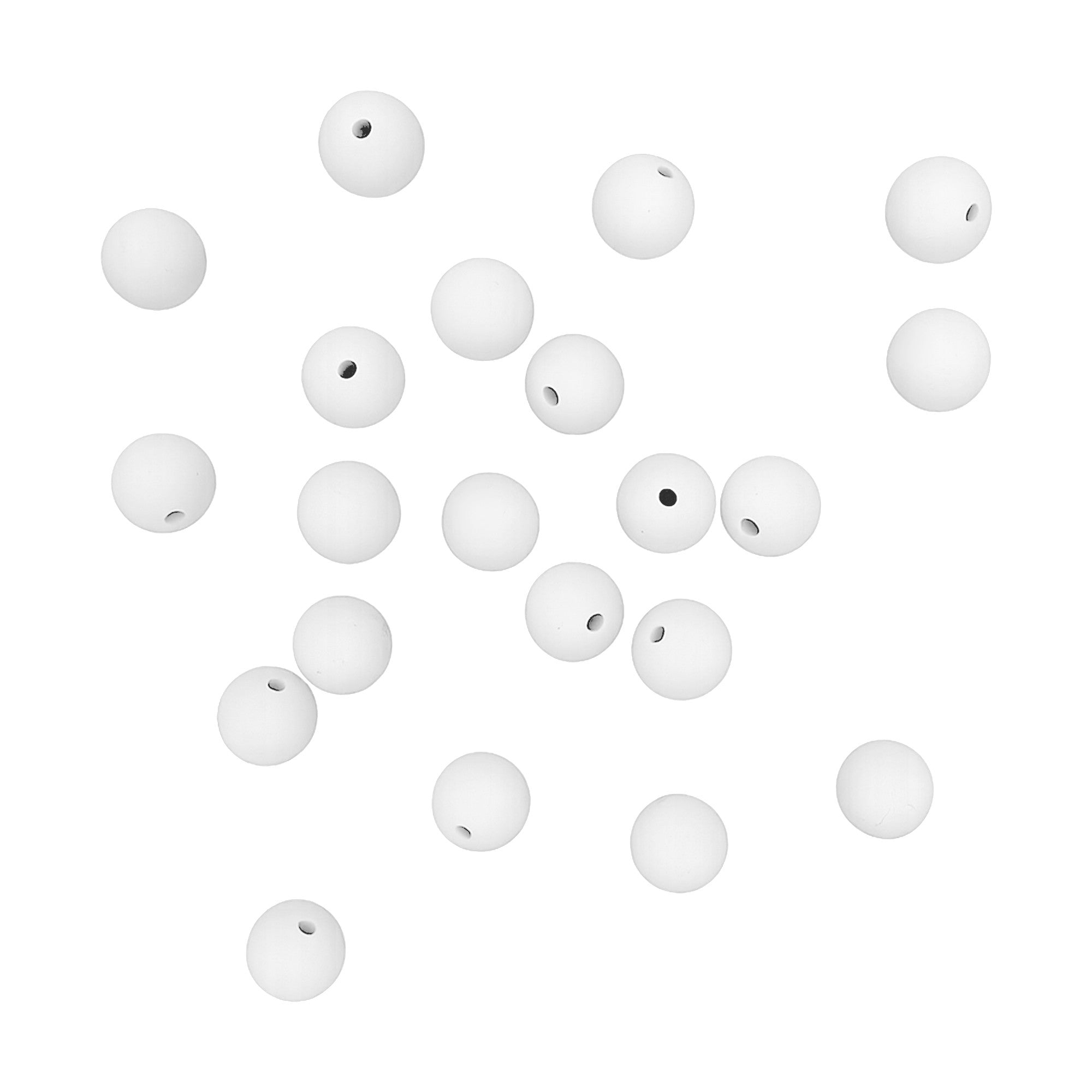 perlina silicone alimentare 15 mm dentizione bianco