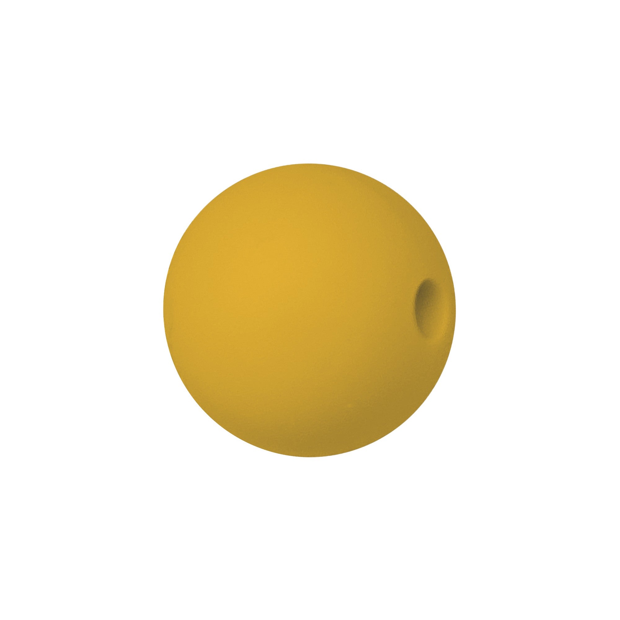 perlina sfera 15mm in silicone alimentare senape
