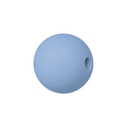 perlina sfera 15mm in silicone alimentare celeste scuro