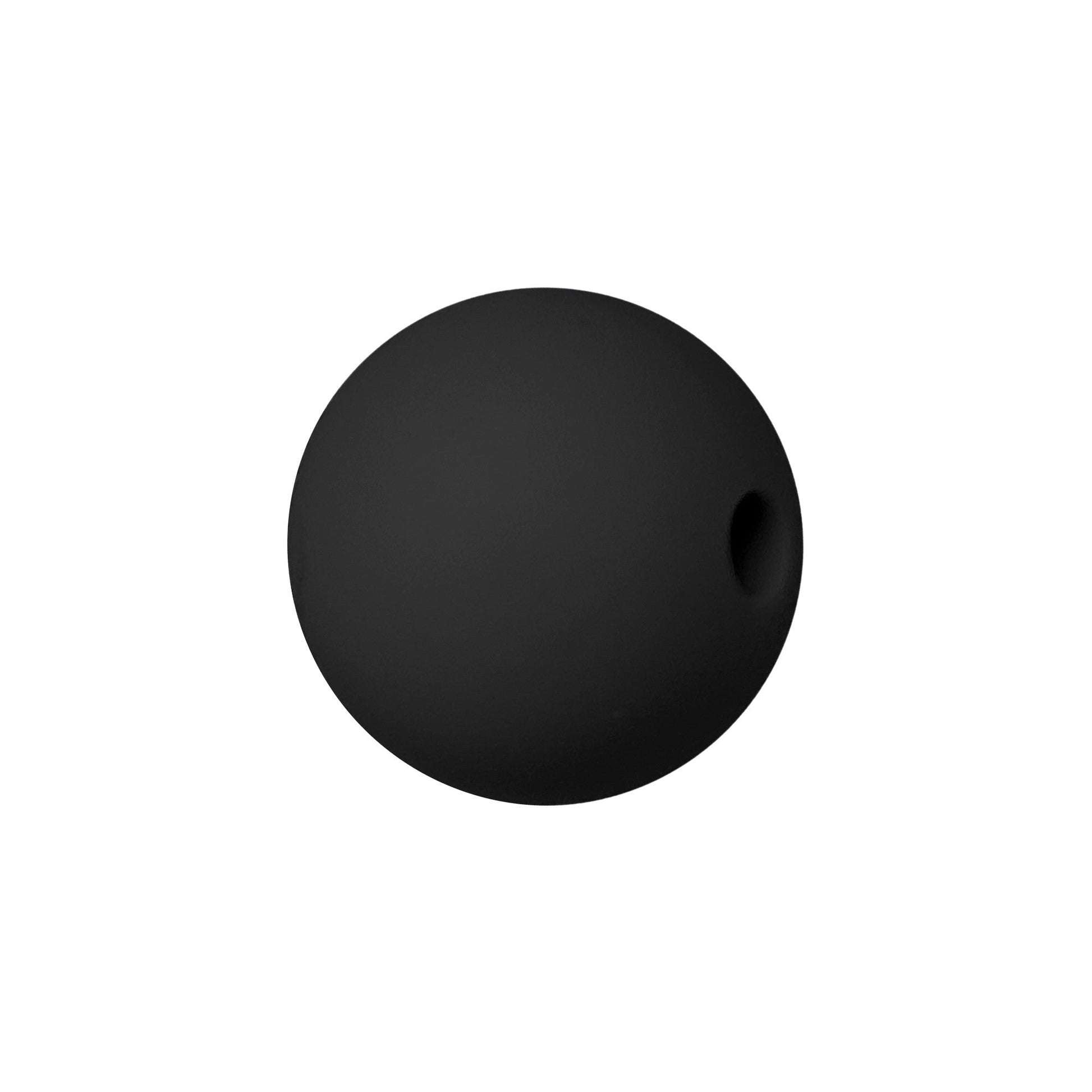 perlina sfera 15mm in silicone alimentare nero