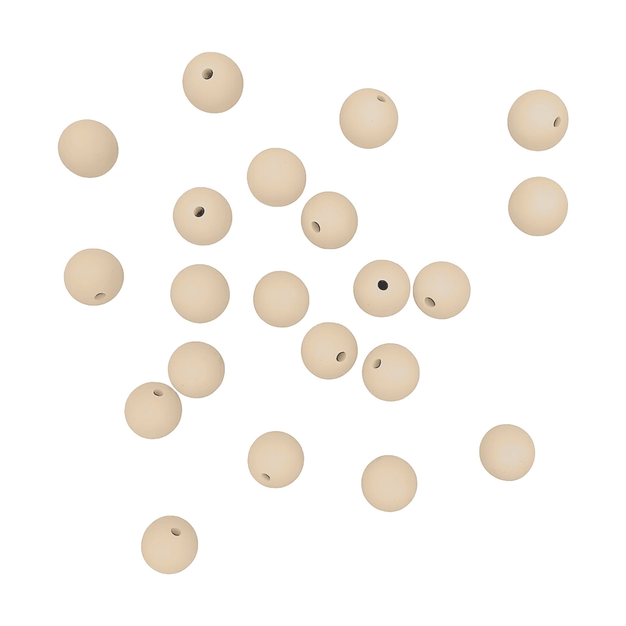 perlina sfera dentizione 12mm beige collane silicone alimentare