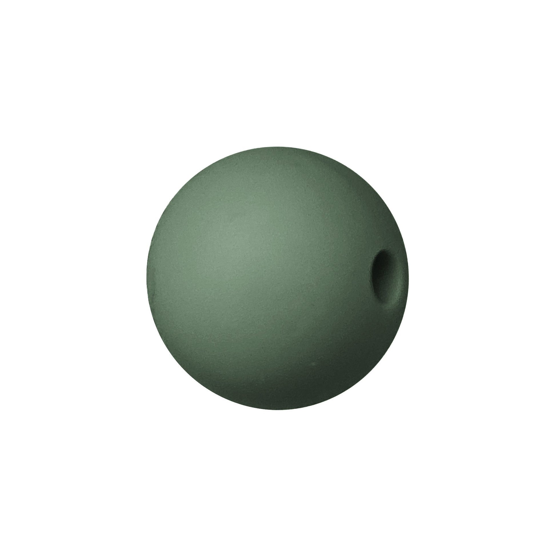 perlina sfera 19mm in silicone alimentare verde militare