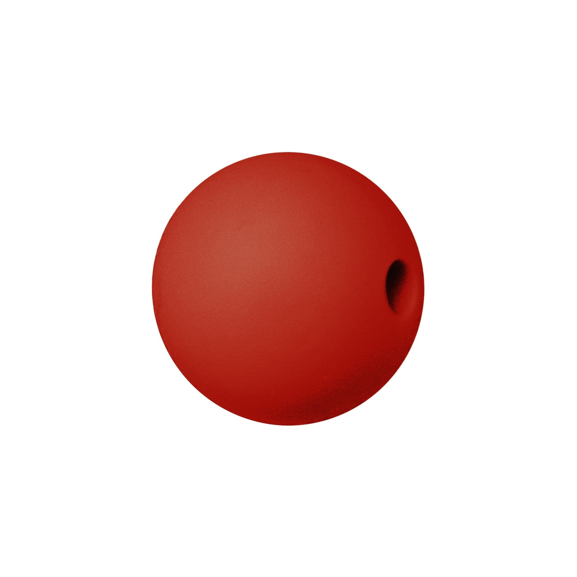 perlina sfera 19mm in silicone alimentare rosso