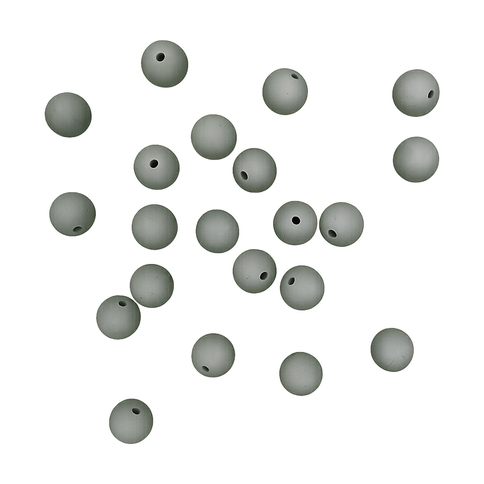 perlina silicone alimentare 19mm dentizione verde oliva