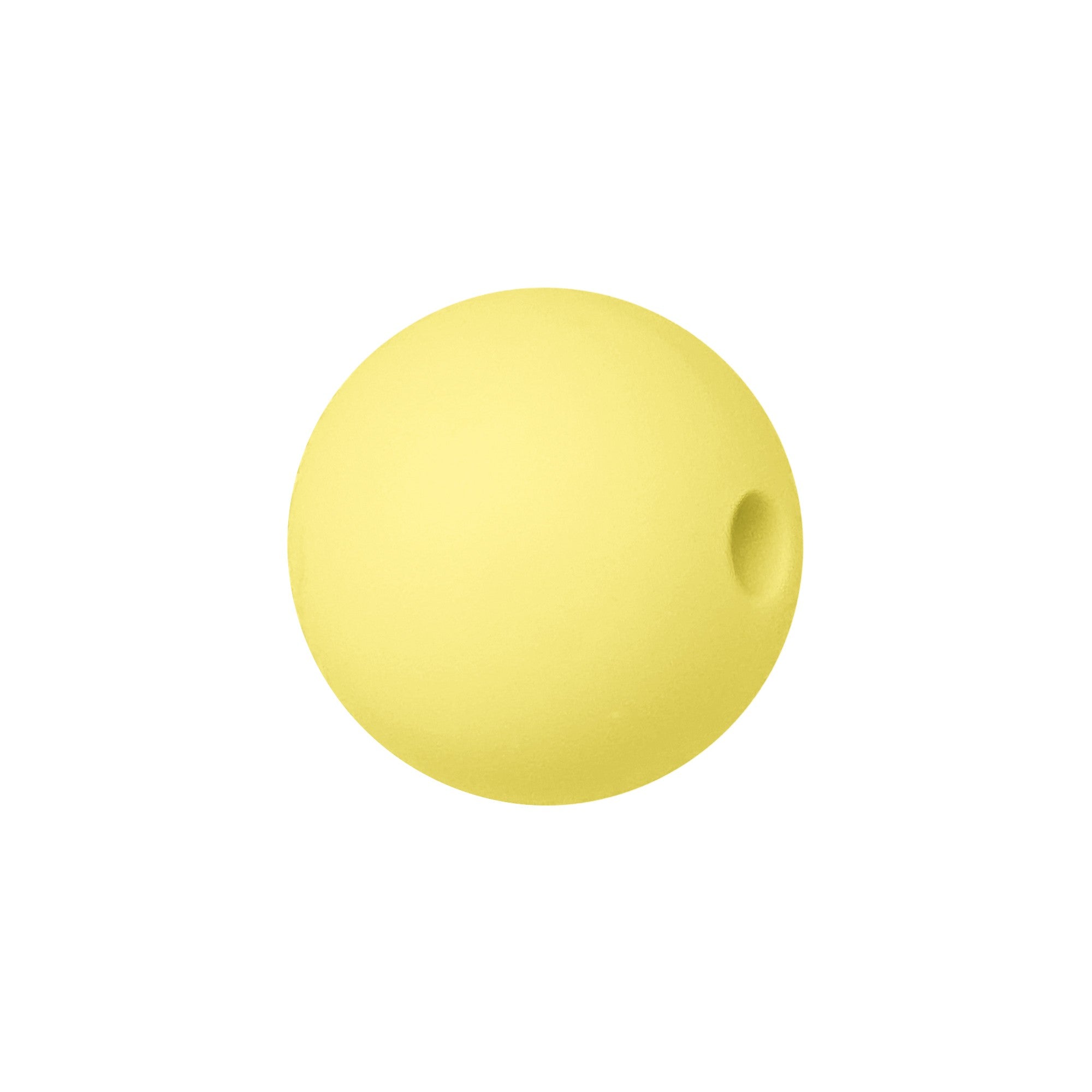 perlina sfera 19mm in silicone alimentare giallo pulcino