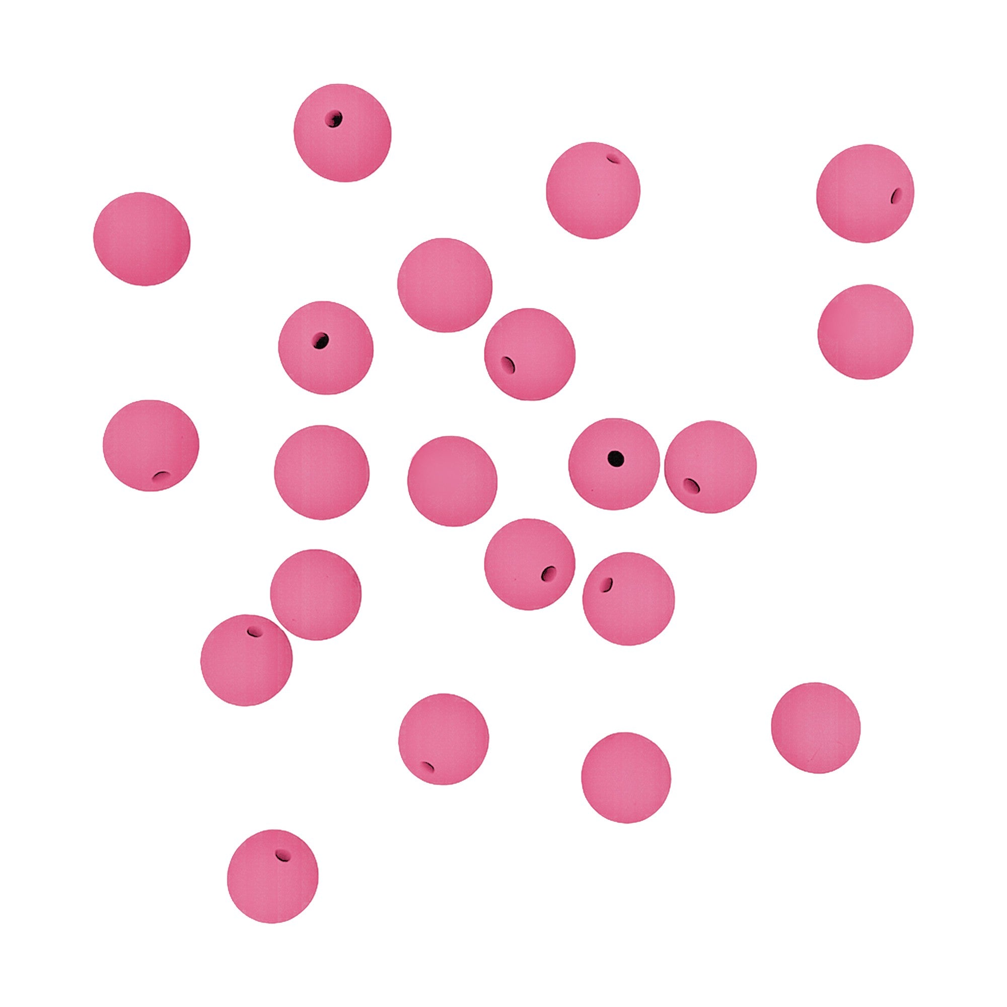 perlina silicone alimentare 19mm dentizione rosa forte