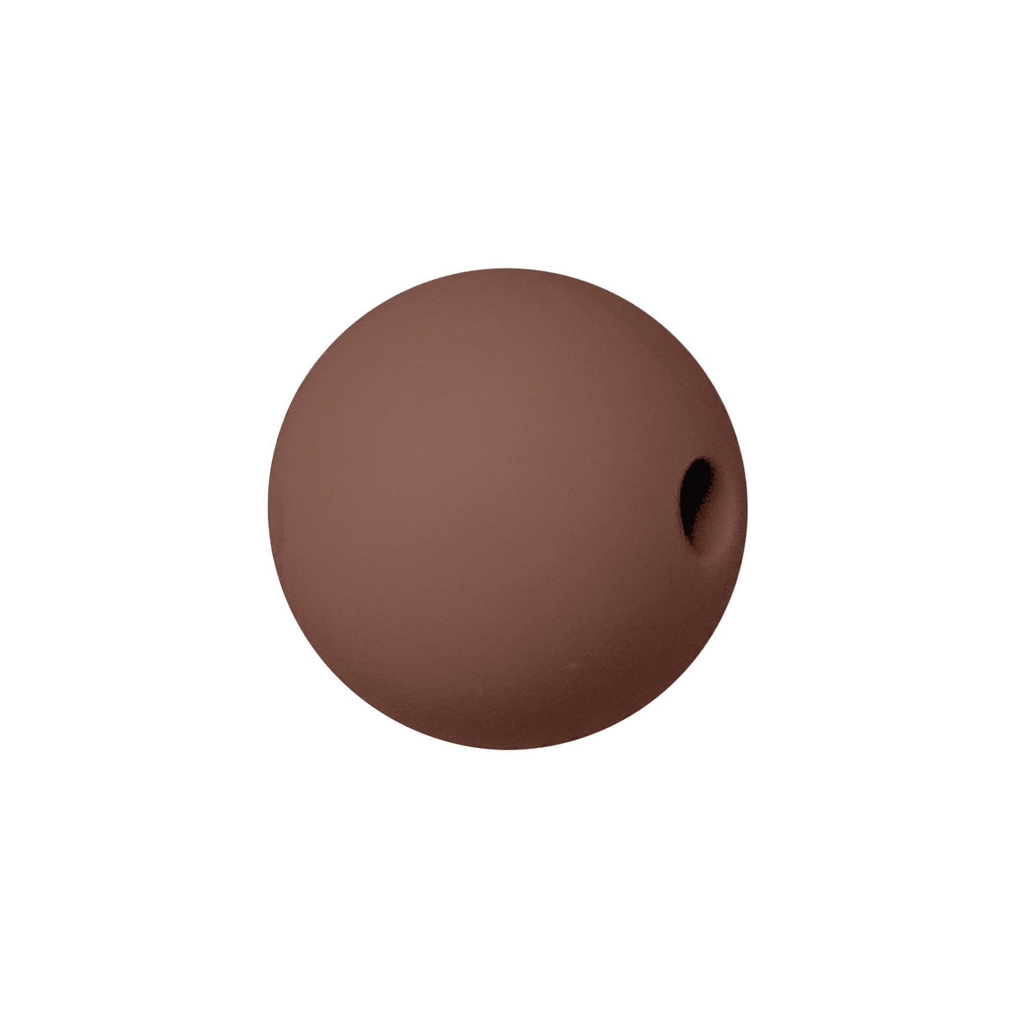perlina sfera 19mm in silicone alimentare marrone
