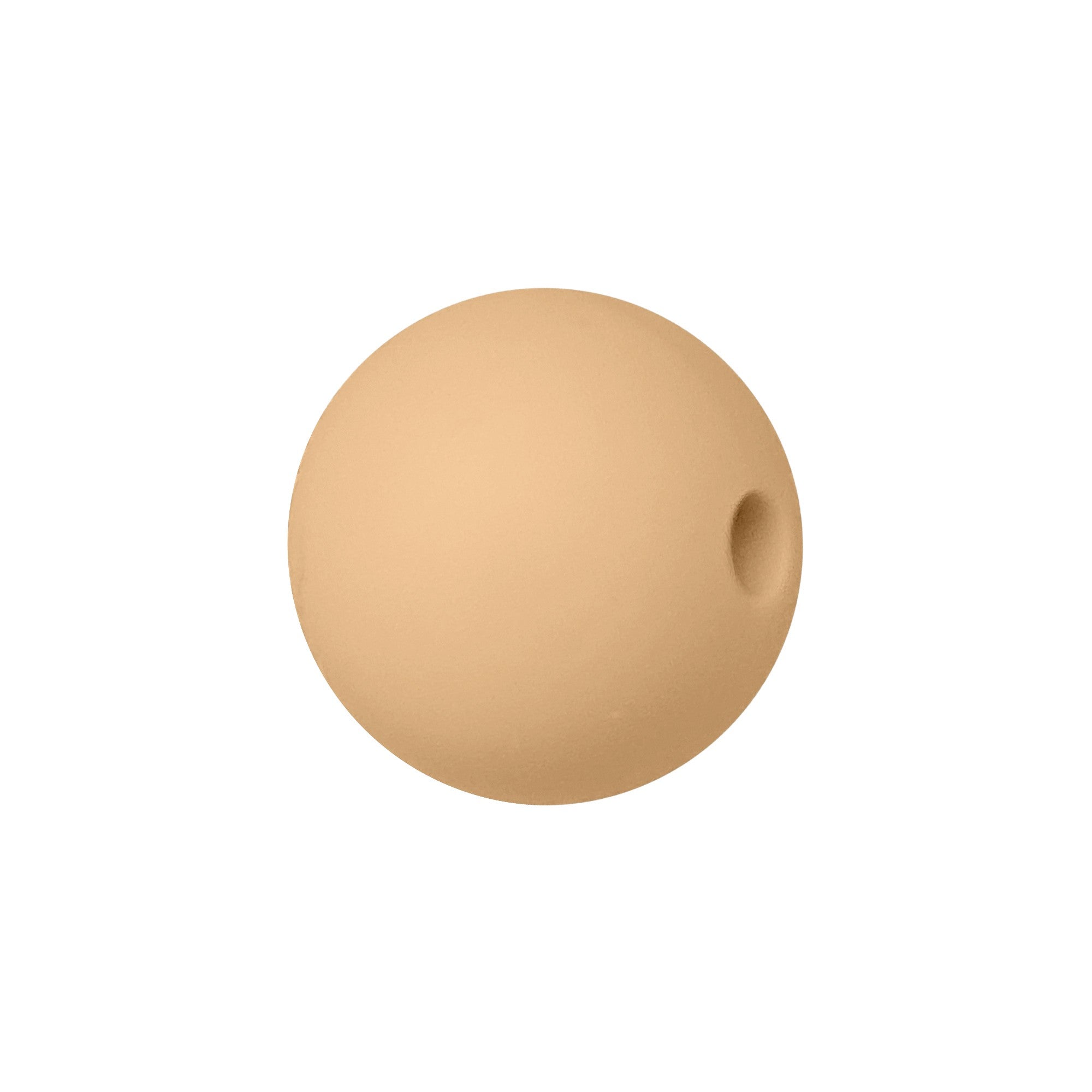 perlina sfera 19mm in silicone alimentare cammello marrone