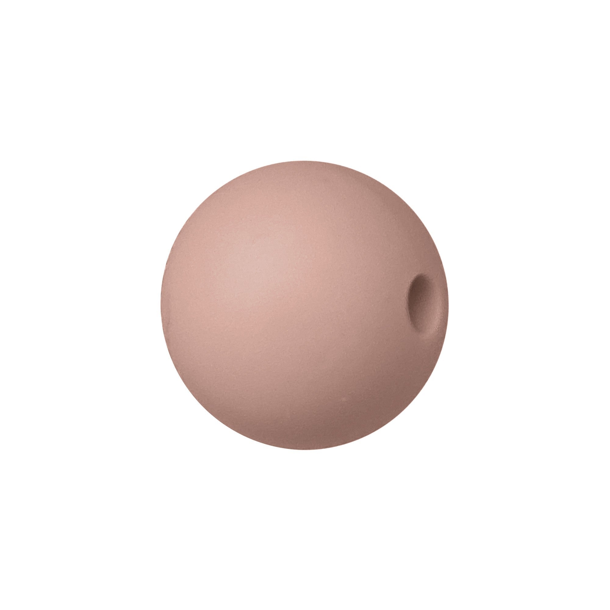 perlina sfera 19mm in silicone alimentare rosa antico