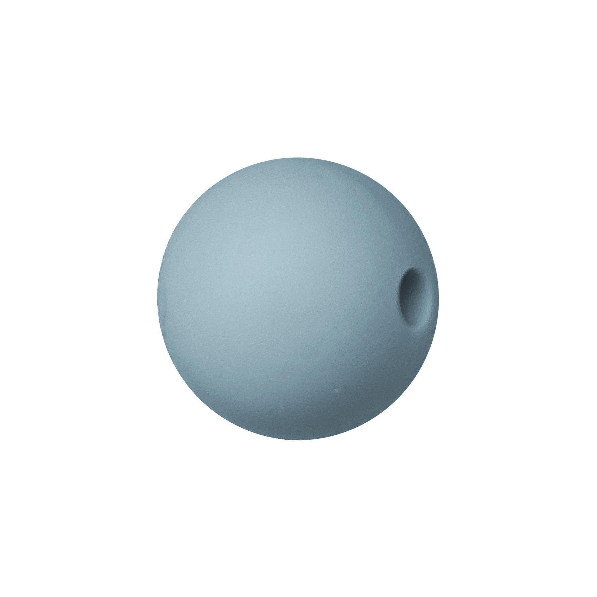 perlina sfera 19mm in silicone alimentare grigio medio