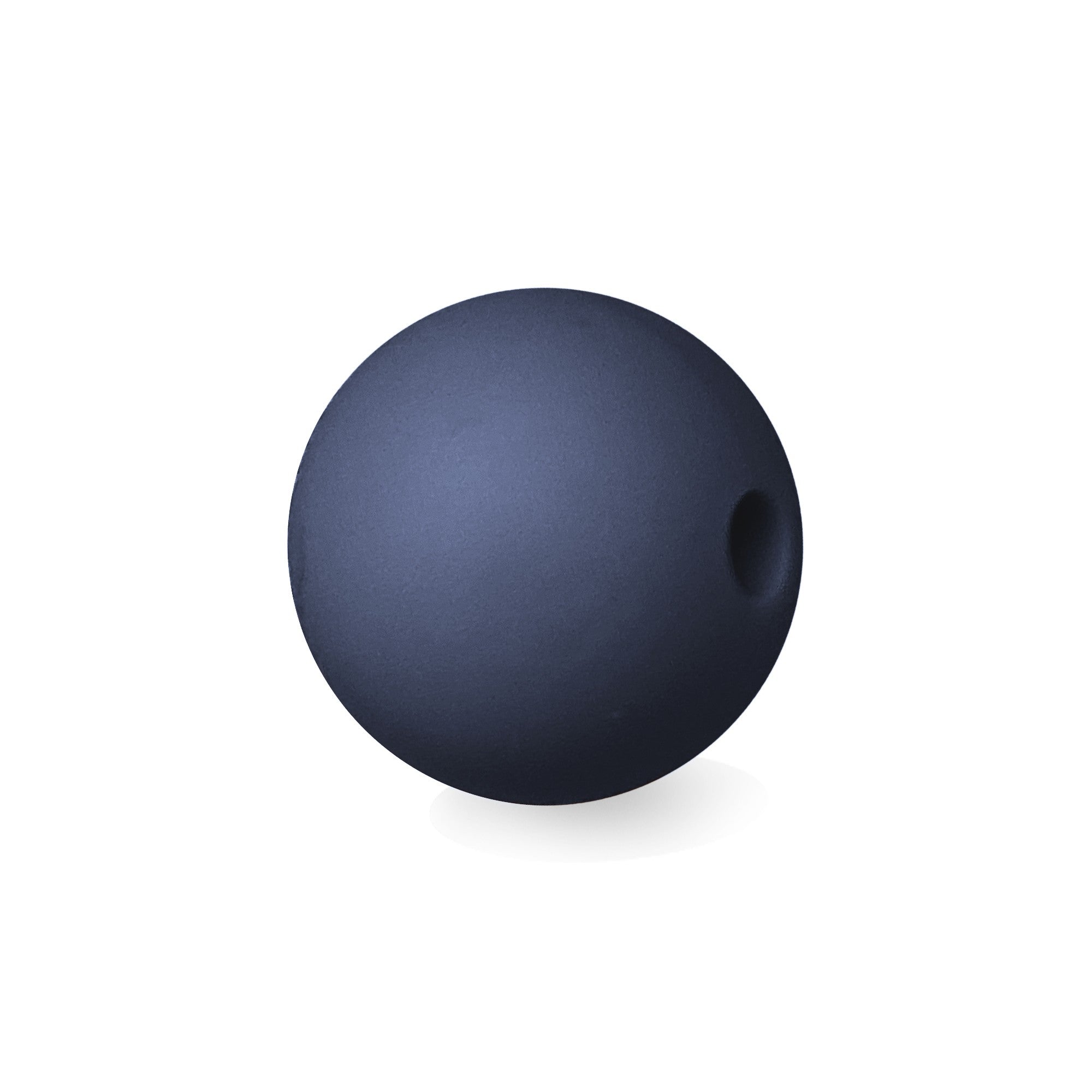 perlina sfera 19mm in silicone alimentare blu scuro