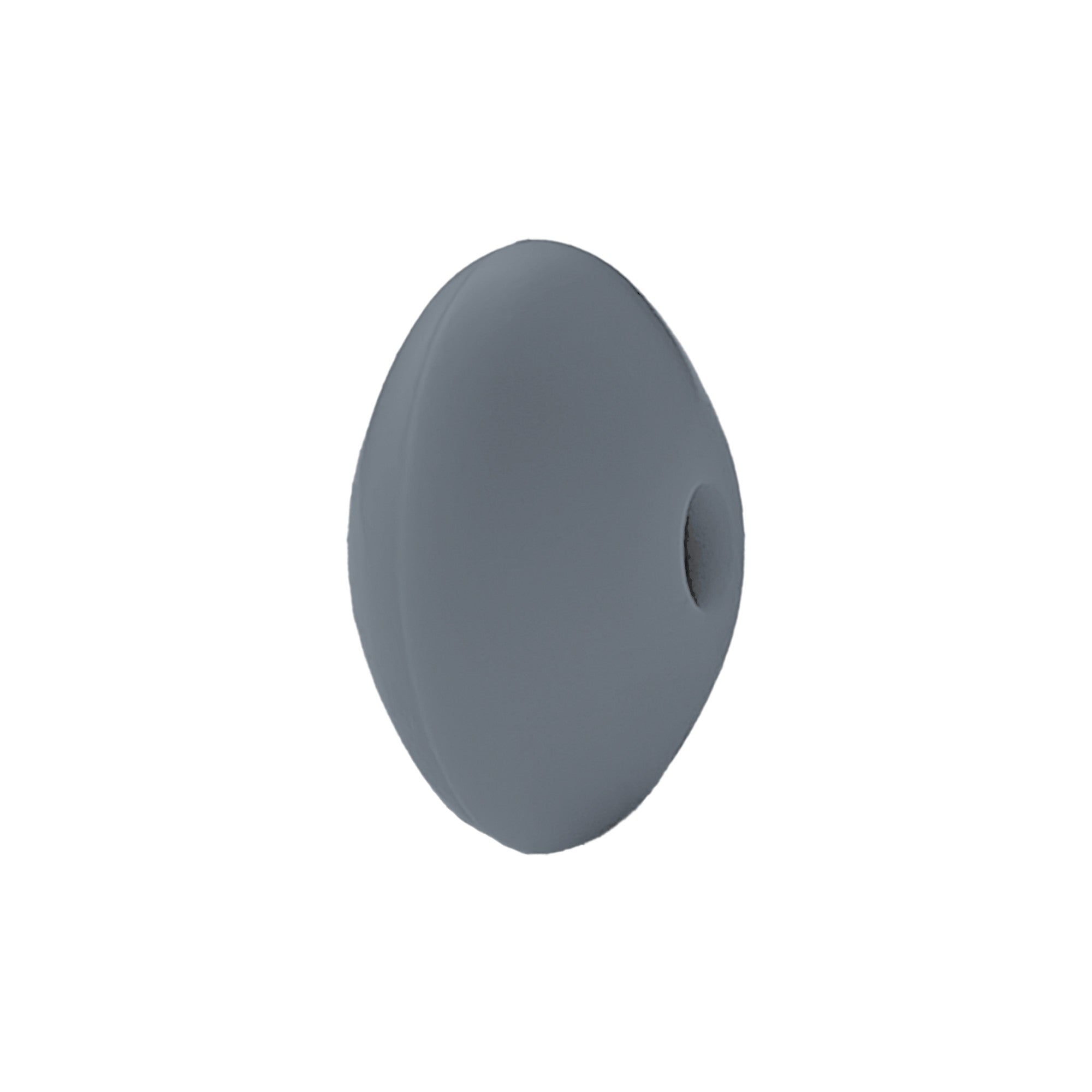perlina schiacciata separatore 12x7mm in silicone alimentare grigio antracite