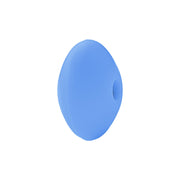 perlina schiacciata separatore 12x7mm in silicone alimentare Celeste Scuro