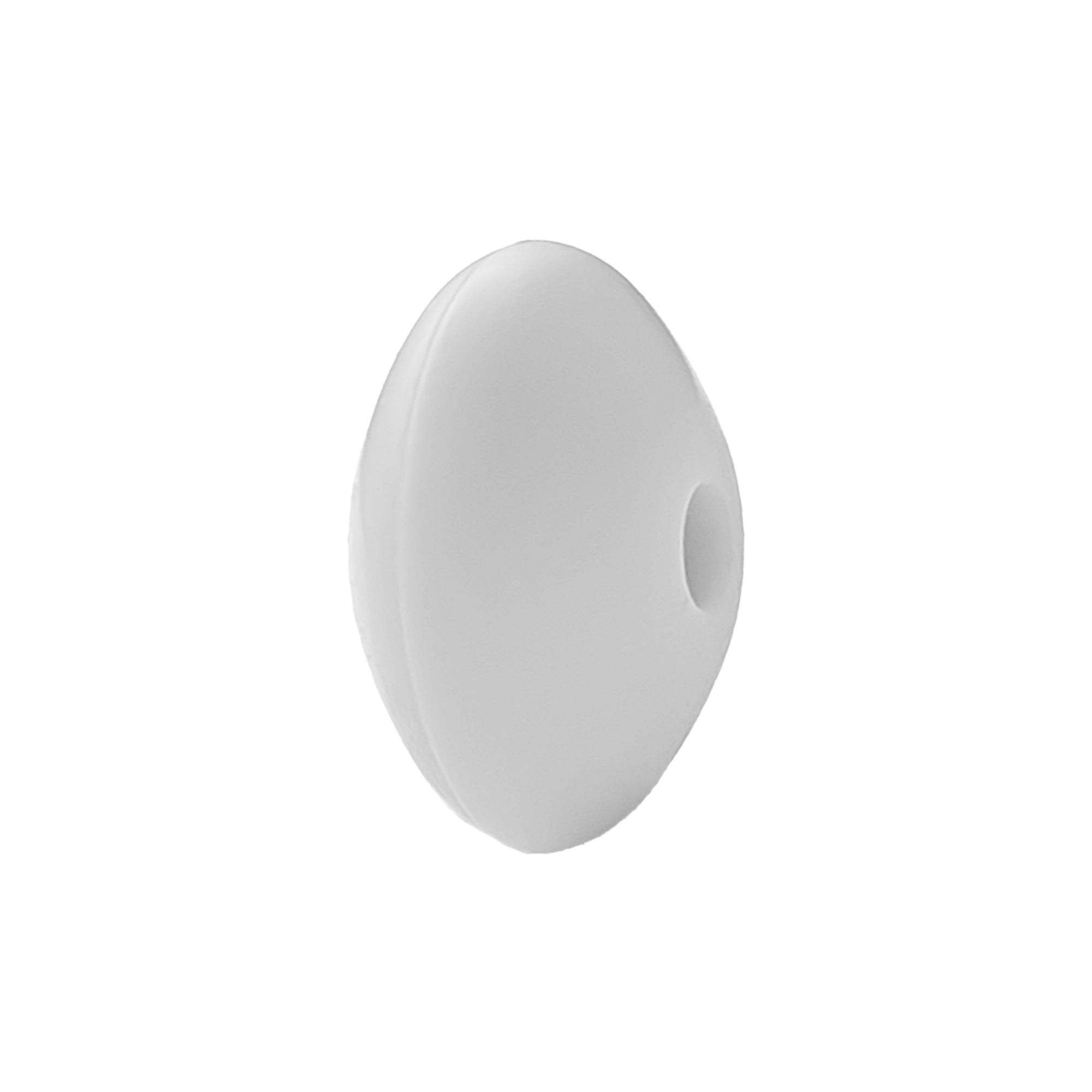 perlina schiacciata separatore 12x7mm in silicone alimentare grigio perla