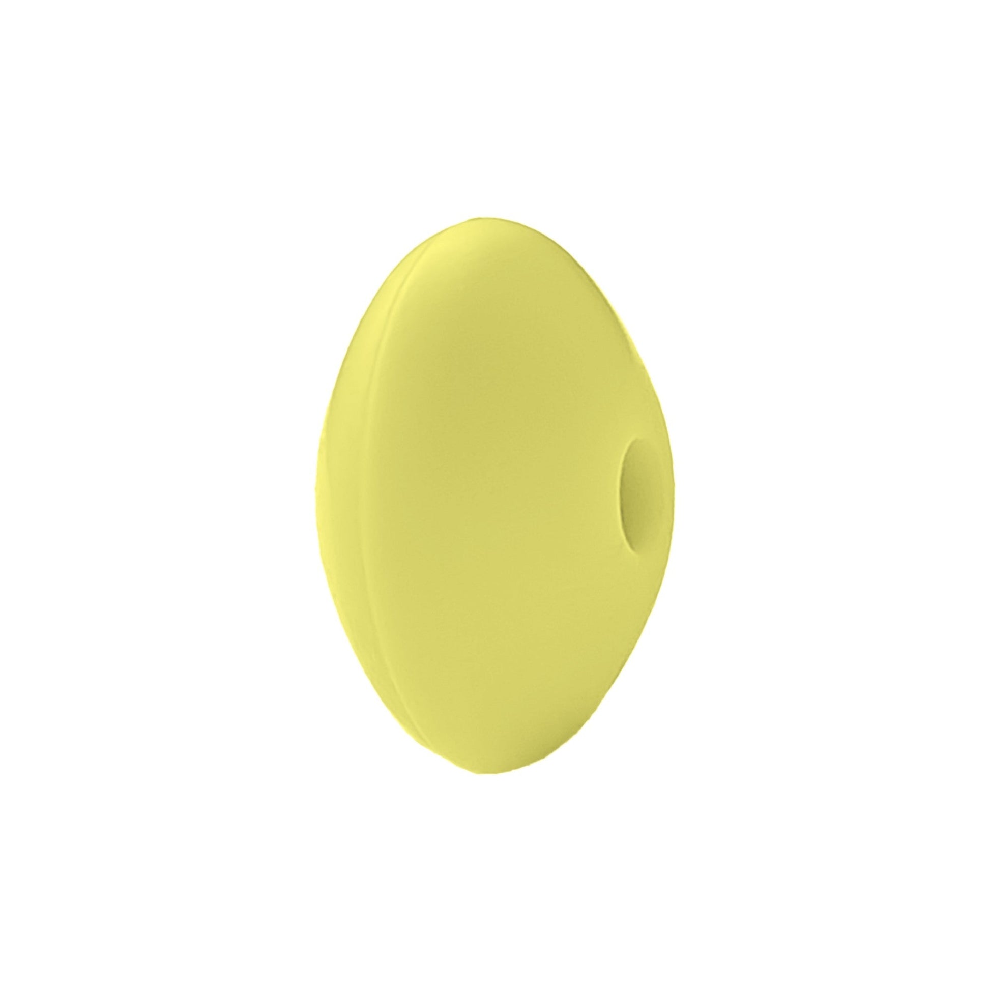 perlina schiacciata separatore 12x7mm in silicone alimentare giallo pulcino