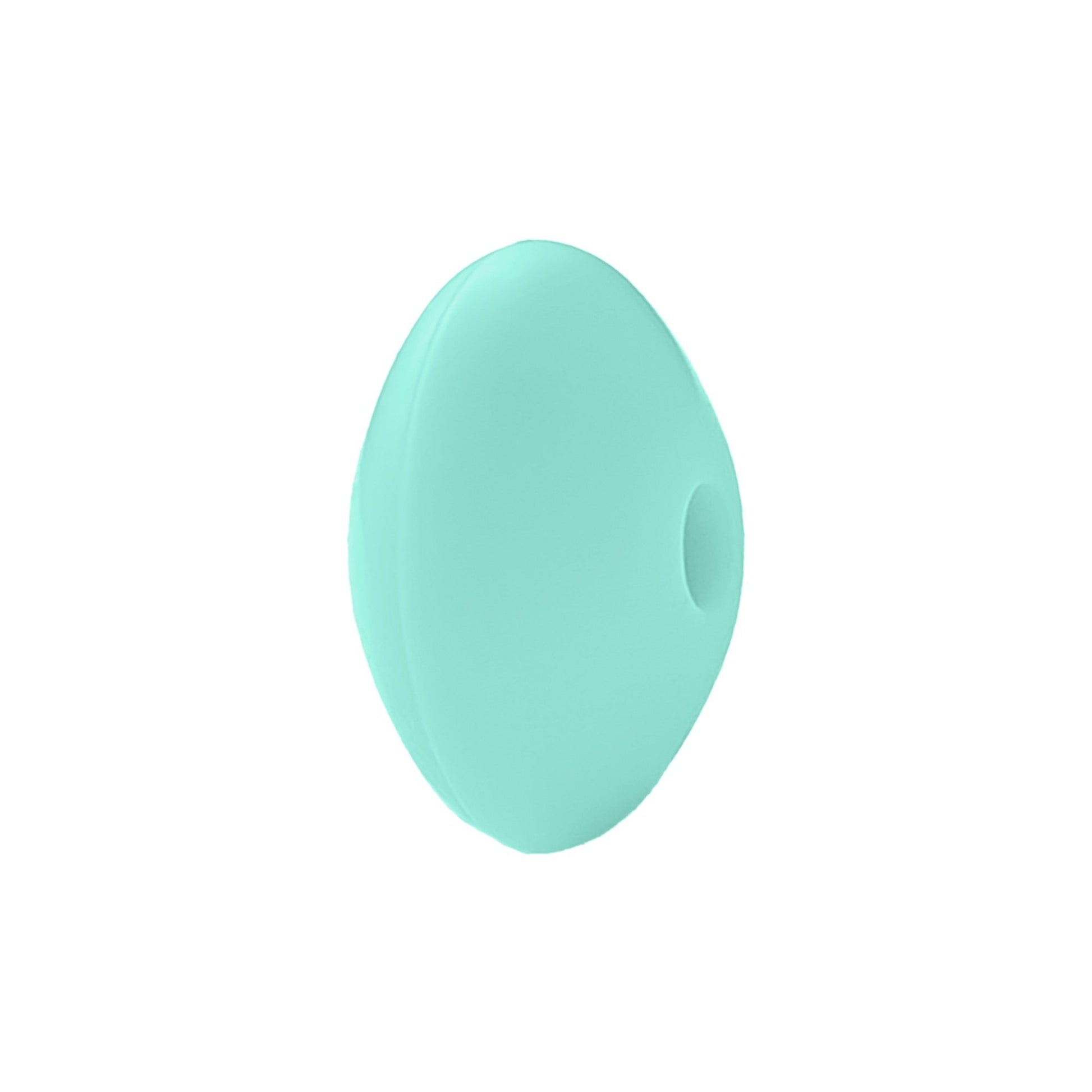 perlina schiacciata separatore 12x7mm in silicone alimentare verdino