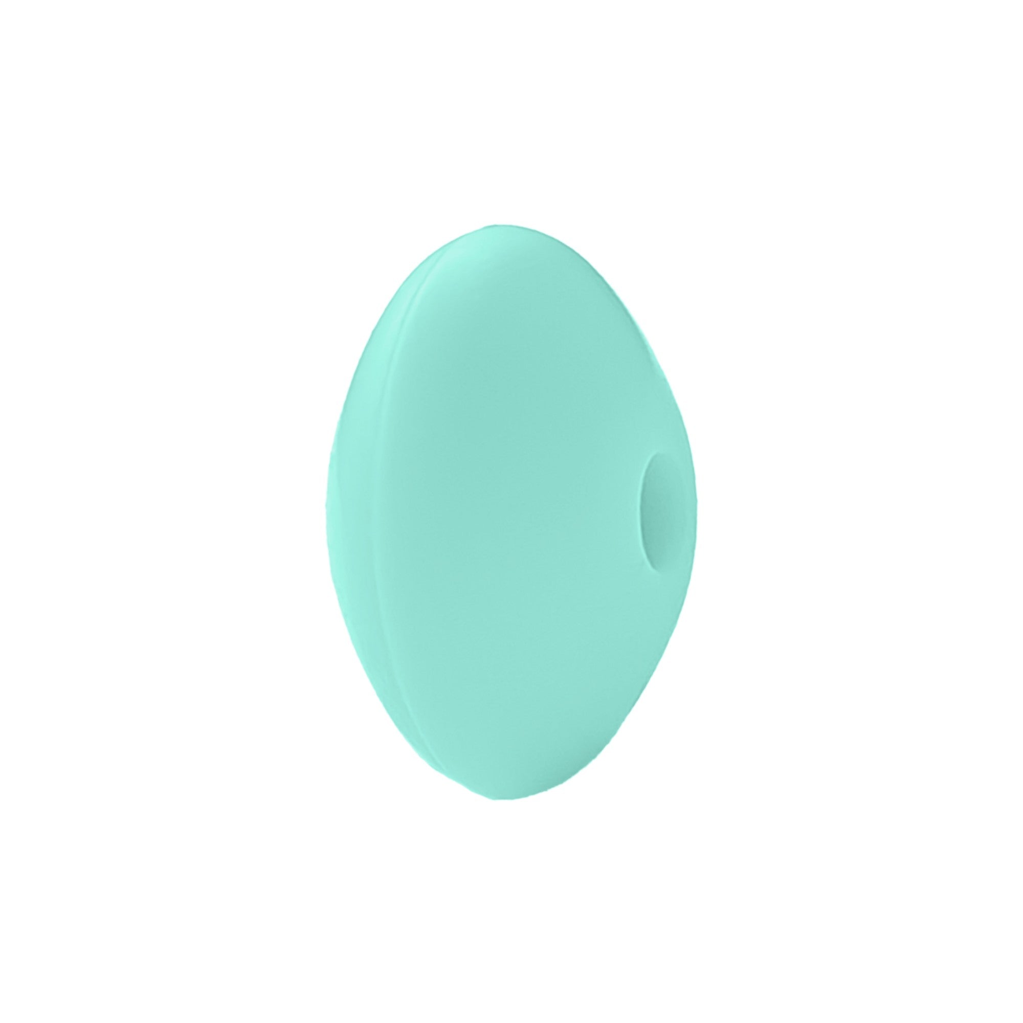 perlina schiacciata separatore 12x7mm in silicone alimentare verdino