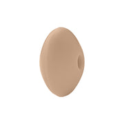 perlina schiacciata separatore 12x7mm in silicone alimentare marrone cammello