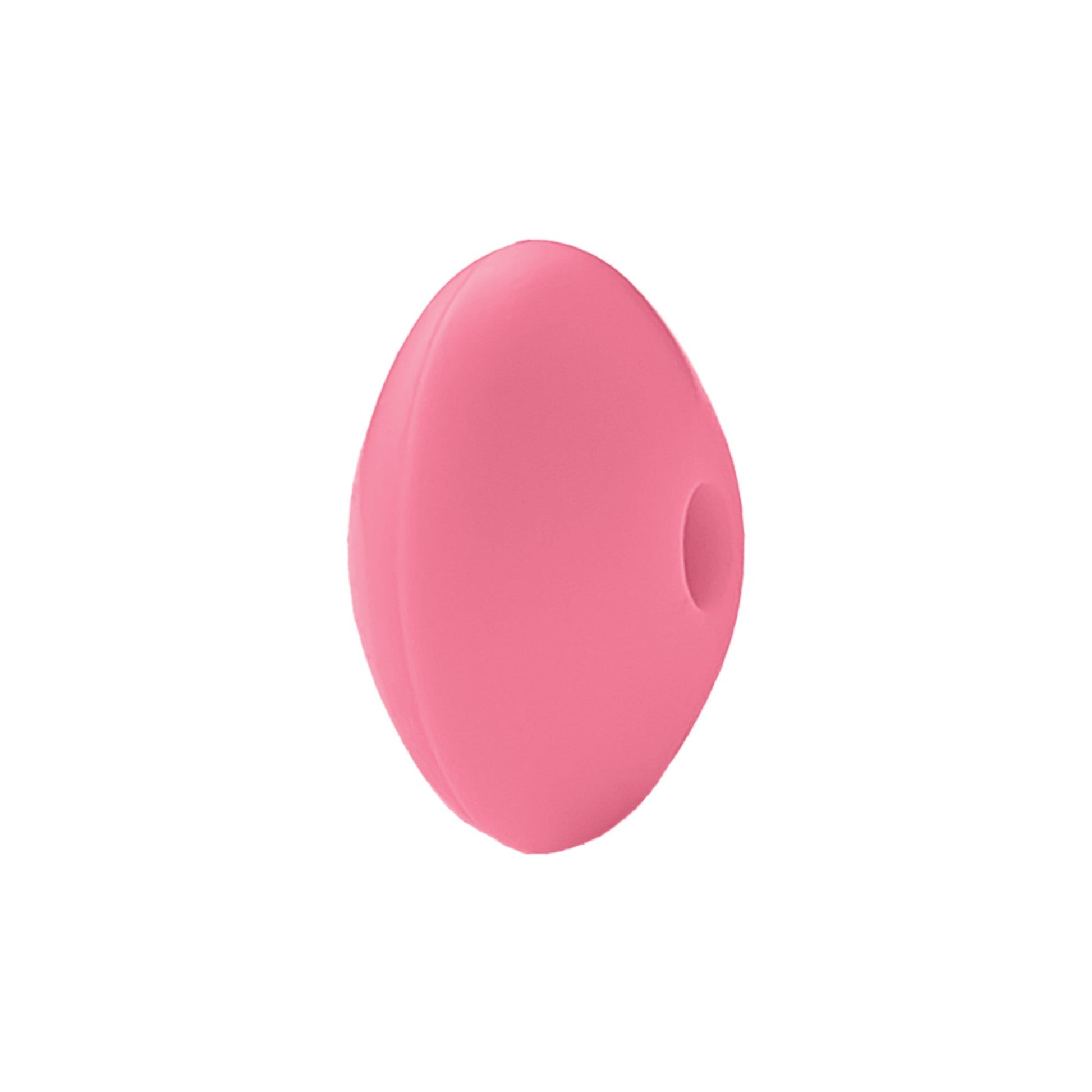 perlina schiacciata separatore 12x7mm in silicone alimentare rosa