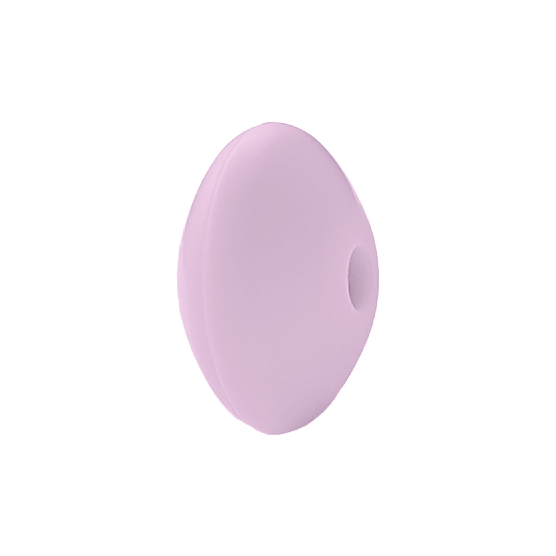 perlina schiacciata separatore 12x7mm in silicone alimentare rosa lilla