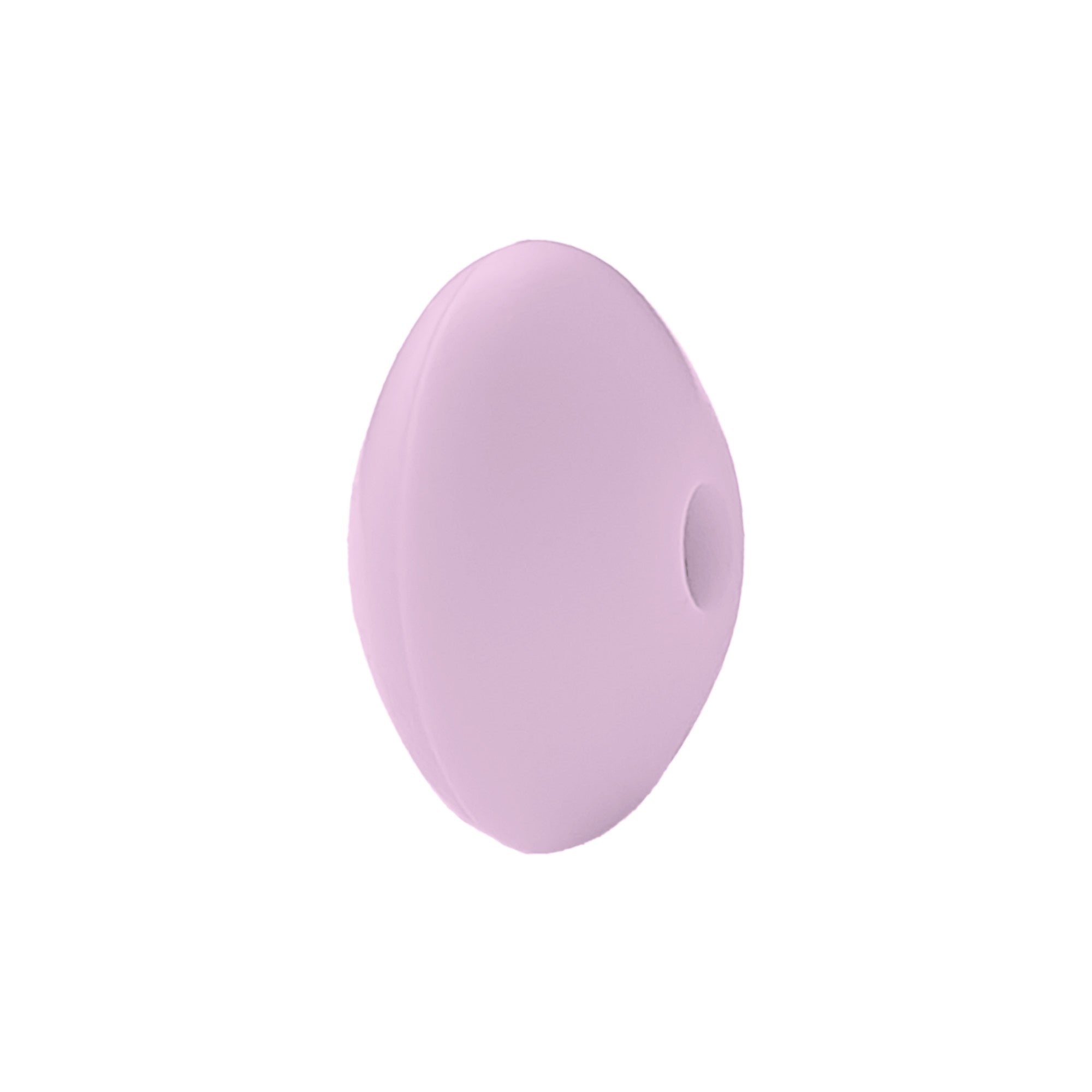 perlina schiacciata separatore 12x7mm in silicone alimentare rosa lilla