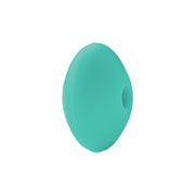 perlina schiacciata separatore 12x7mm in silicone alimentare giada verde