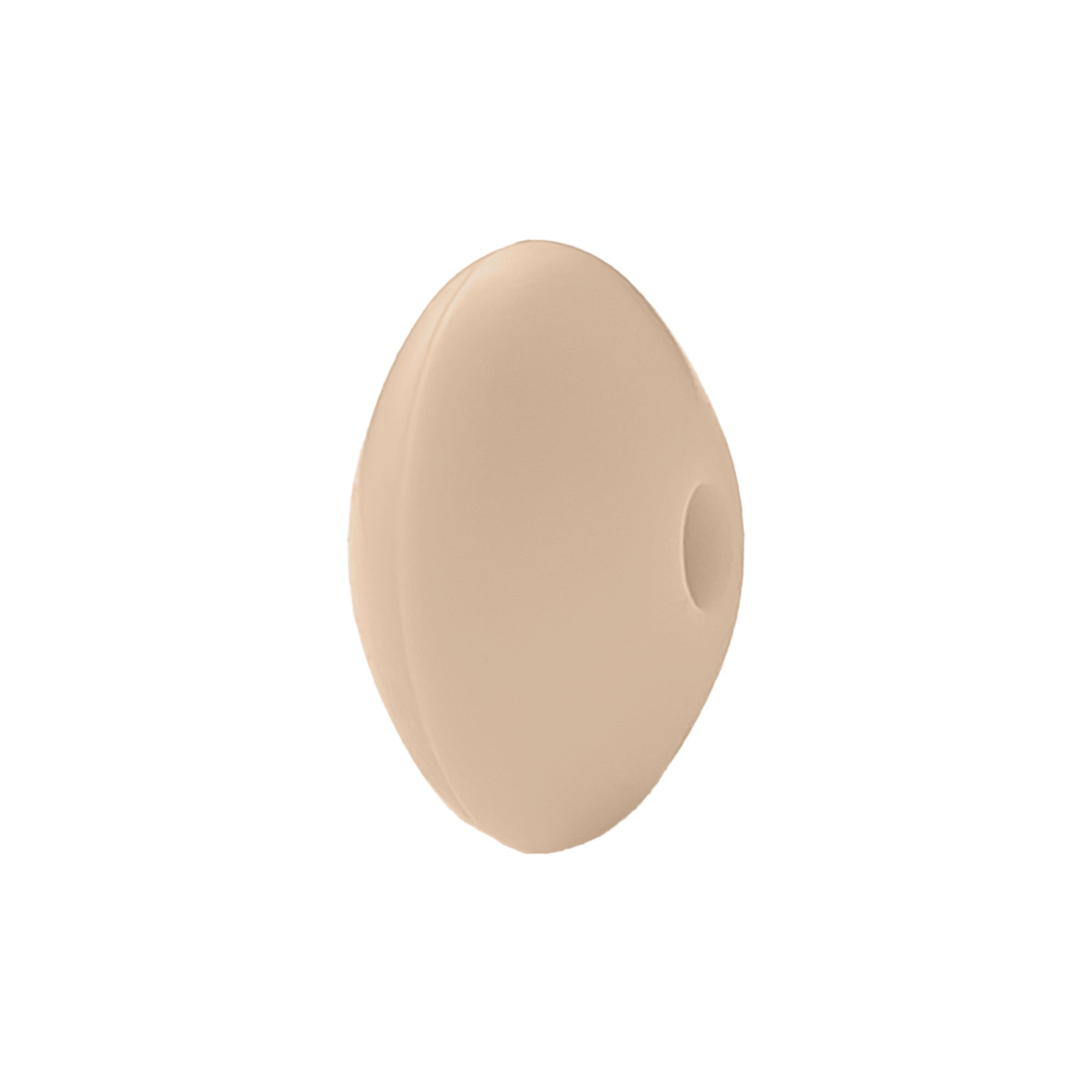 perlina schiacciata separatore 12x7mm in silicone alimentare noce