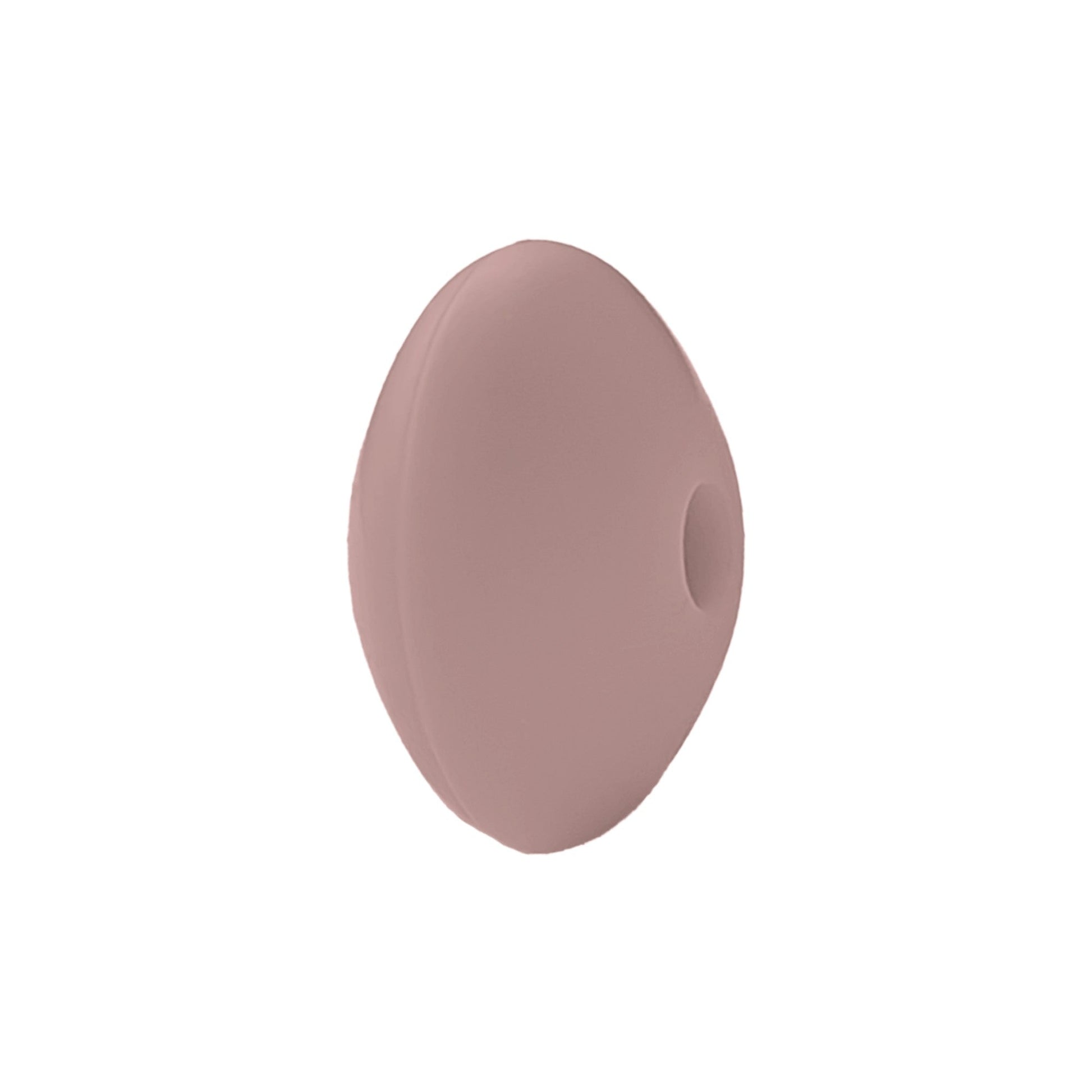 perlina schiacciata separatore 12x7mm in silicone alimentare rosa antico