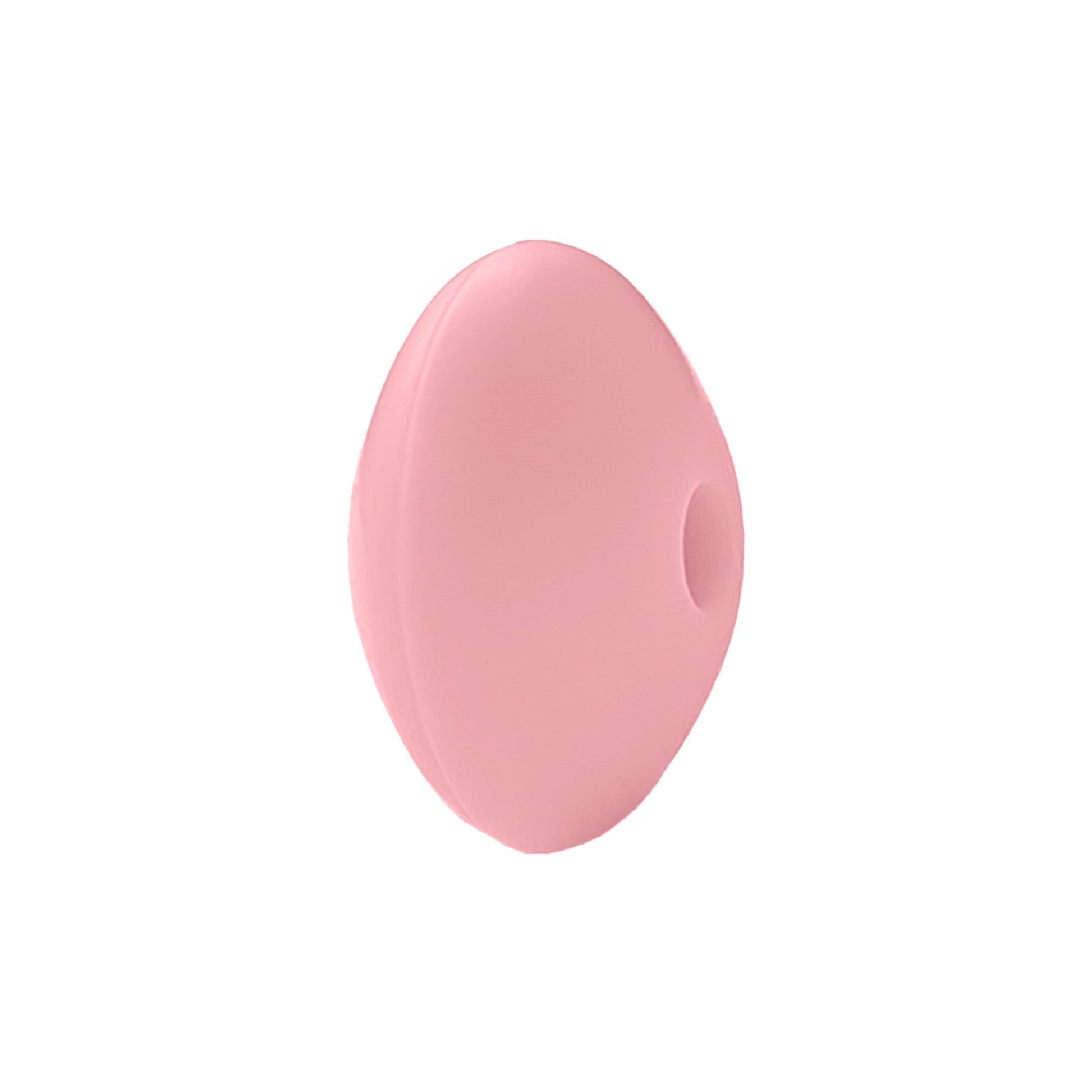 perlina schiacciata separatore 12x7mm in silicone alimentare rosa baby
