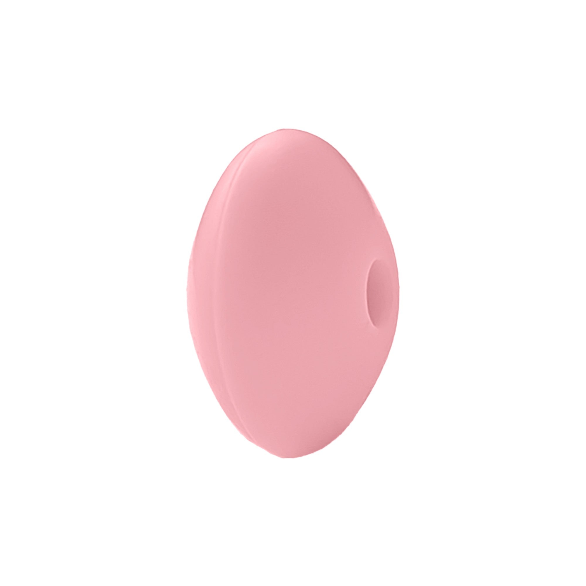 perlina schiacciata separatore 12x7mm in silicone alimentare rosa baby
