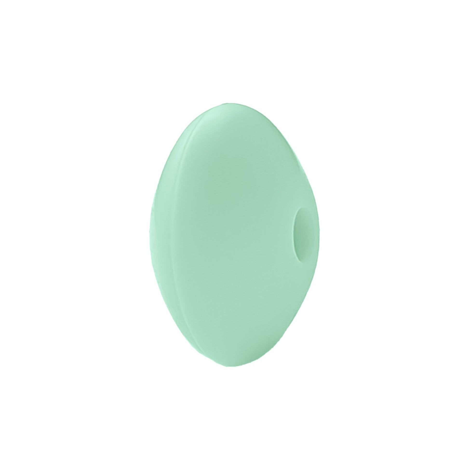 perlina schiacciata separatore 12x7mm in silicone alimentare verde tiffany