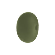 perlina schiacciata separatore 14x8mm in silicone alimentare verde militare