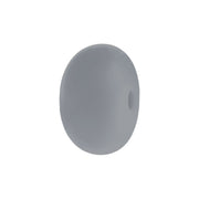 perlina schiacciata separatore 14x8mm in silicone alimentare grigio medio