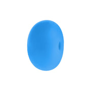 perlina schiacciata separatore 14x8mm in silicone alimentare celeste