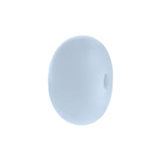perlina schiacciata separatore 14x8mm in silicone alimentare azzurro baby
