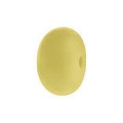 perlina schiacciata separatore 14x8mm in silicone alimentare giallo pulcino