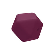 perlina sfaccettata separatore 17x17mm in silicone alimentare viola vinaccia