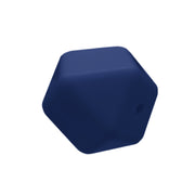 perlina sfaccettata separatore 17x17mm in silicone alimentare blu