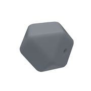 perlina sfaccettata separatore 17x17mm in silicone alimentare grigio medio